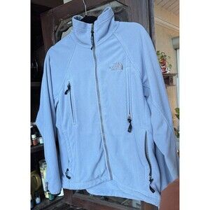 The North Face Wind Pro Women’s Medium Light Blue Full-Zip Fleece Jacket